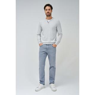 Salsa Knit Henley Pullover con dettagli in jersey sul colletto  