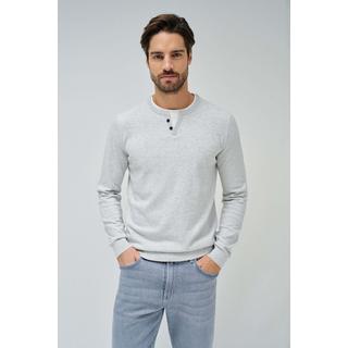 Salsa Knit Henley Pullover con dettagli in jersey sul colletto  