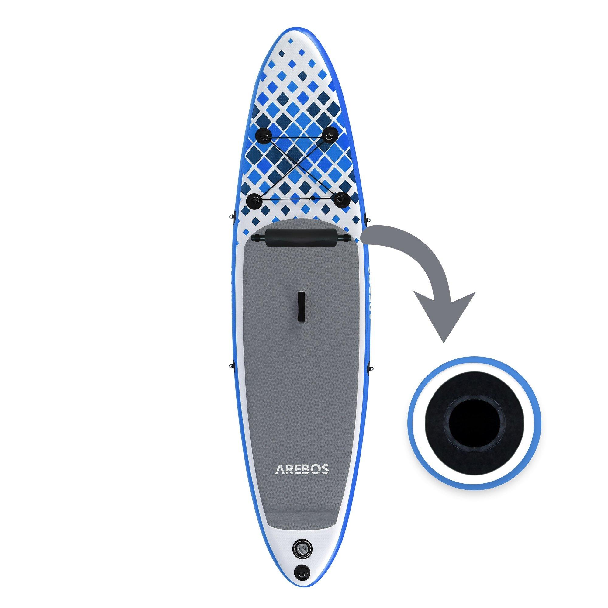 Arebos  Fußstütze für SUP Board Stand Up Paddle 32 cm, ⌀ Rohr 2,2cm universell 