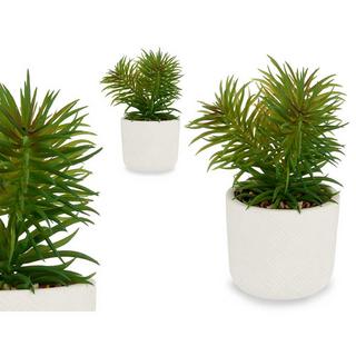 Northio Plante artificielle en pot blanc  