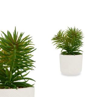 Northio Plante artificielle en pot blanc  