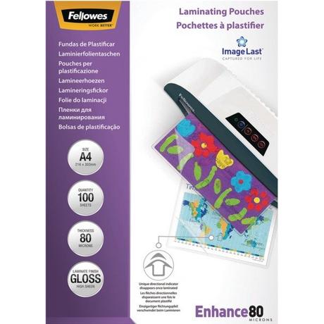 Fellowes  FELLOWES Laminiertasche A4 5306114 glanz, 80my 100 Stk 