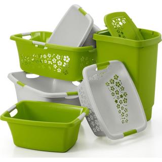 rotho Rotho Flowers porta biancheria 12 L Rettangolare Polipropilene (PP) Bianco  