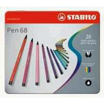 STABILO Fasermaler Pen 68 1mm 6820-6 20 Farben