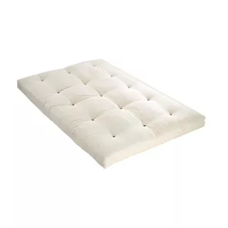 DREAMEA Ensemble cadre à  lattes + futon100% COTON SHIVA de DREAMEA Ecru  