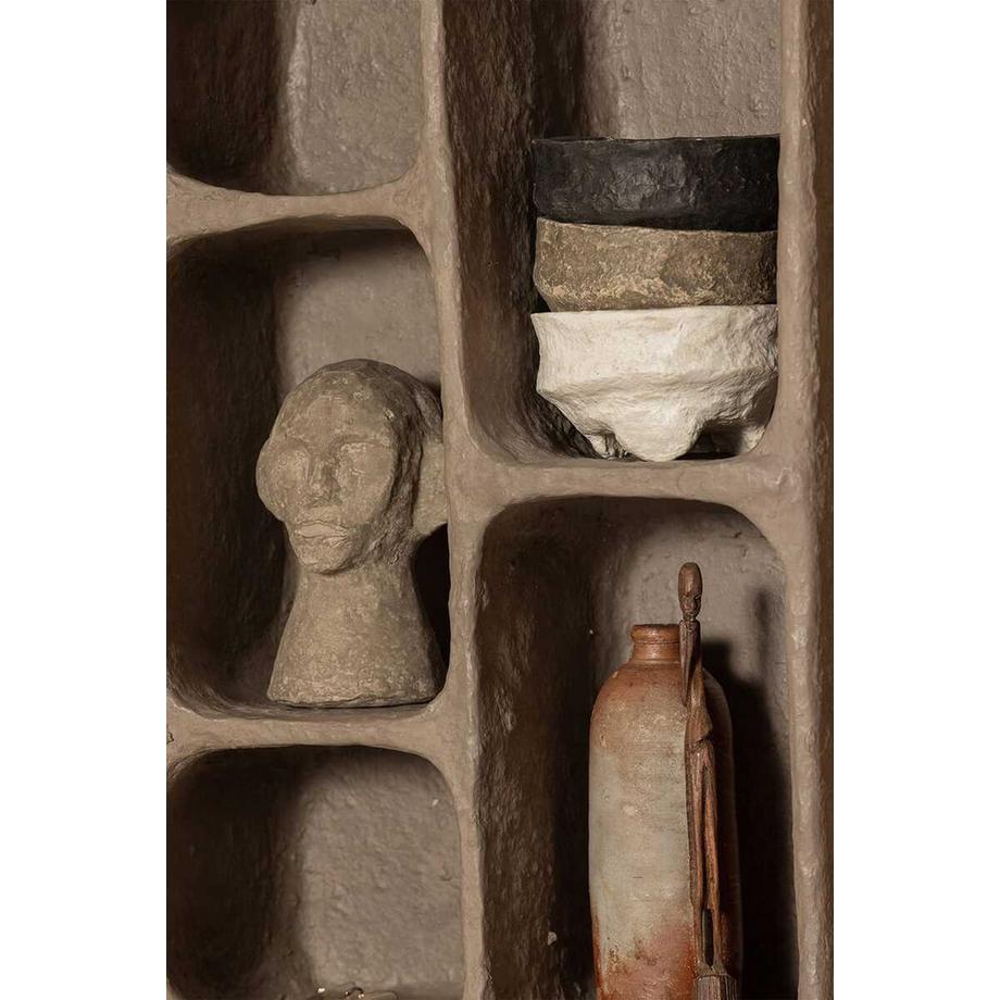 mutoni Étagère murale Clay papier mâché gris  