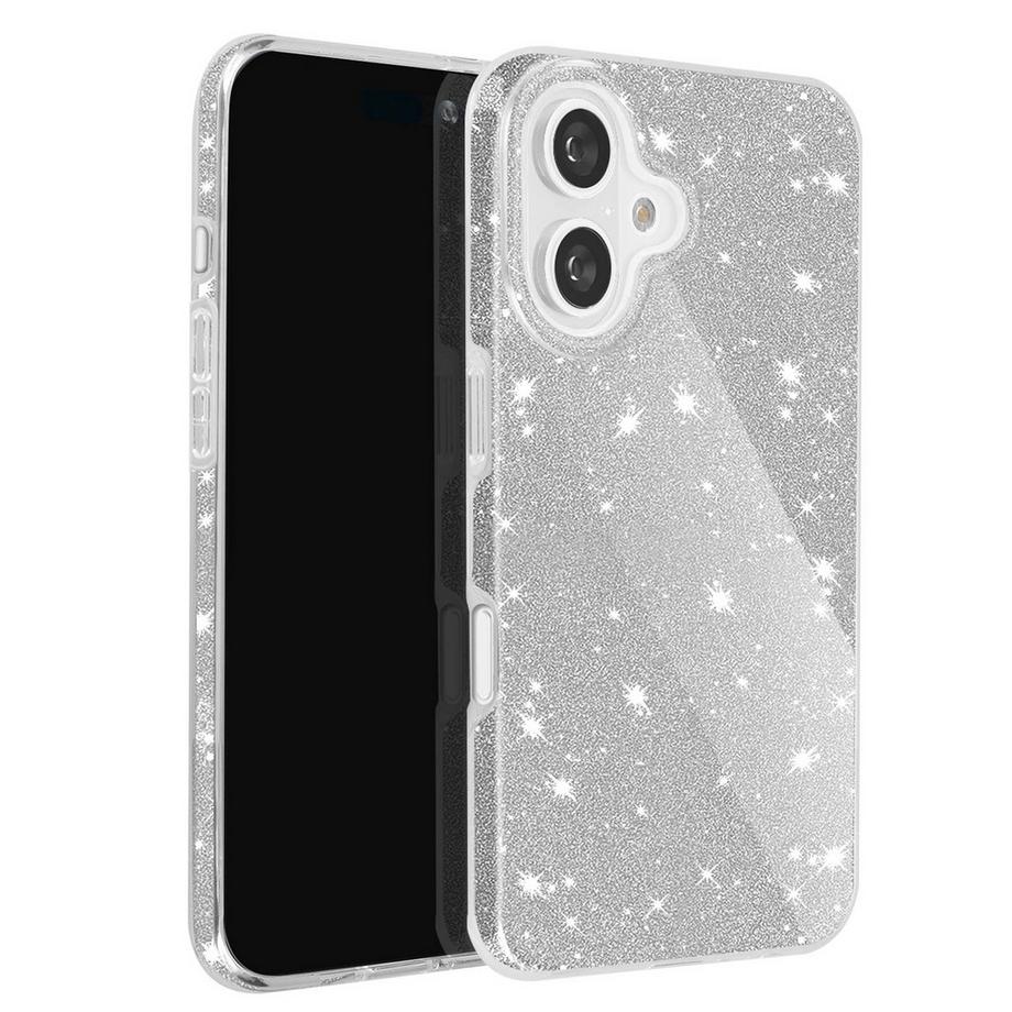 Avizar  Coque Paillette Argent iPhone 16 