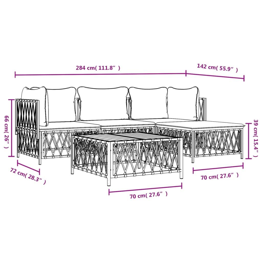 VidaXL Garten lounge set stahl  