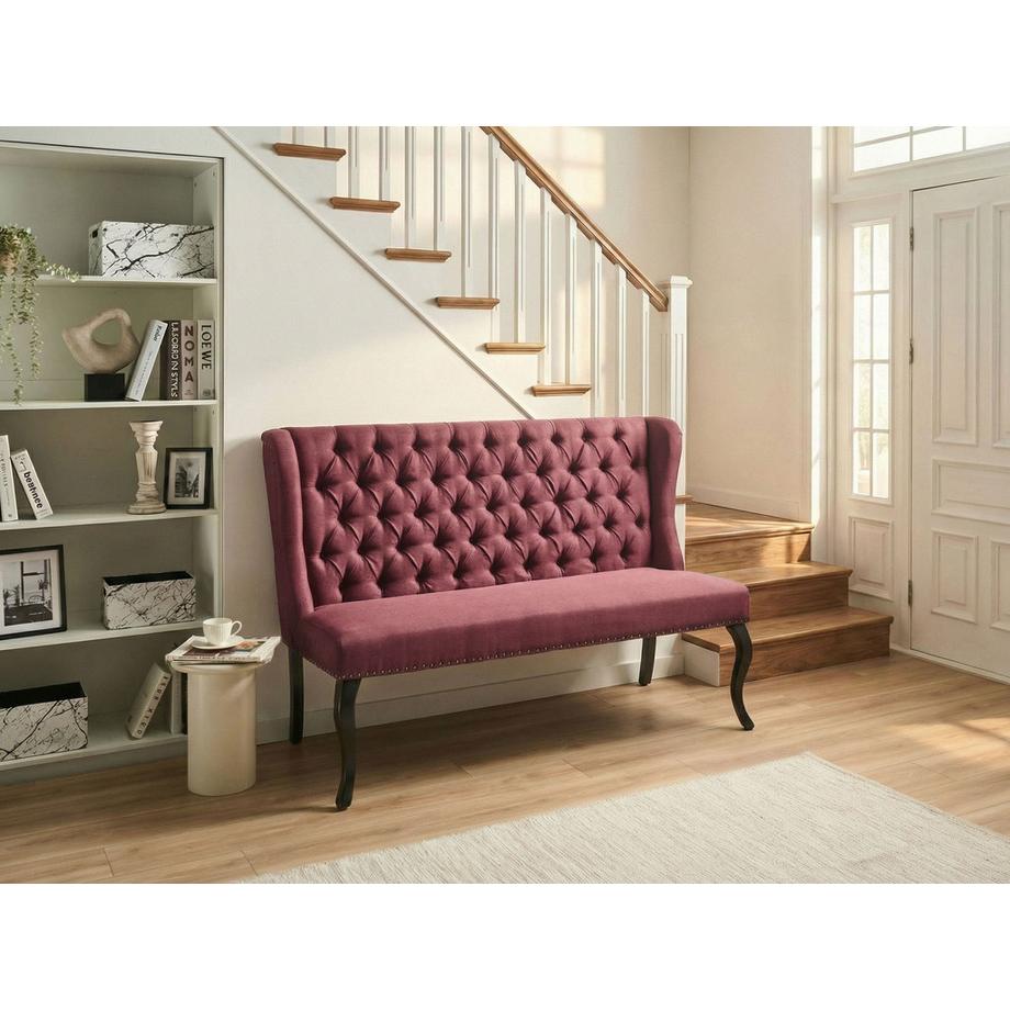 Beliani 2 Sitzer Sofa aus Stoff Retro TORSBY  