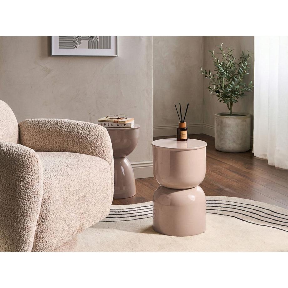 Beliani Table d'appoint en Métal Moderne LETTA  