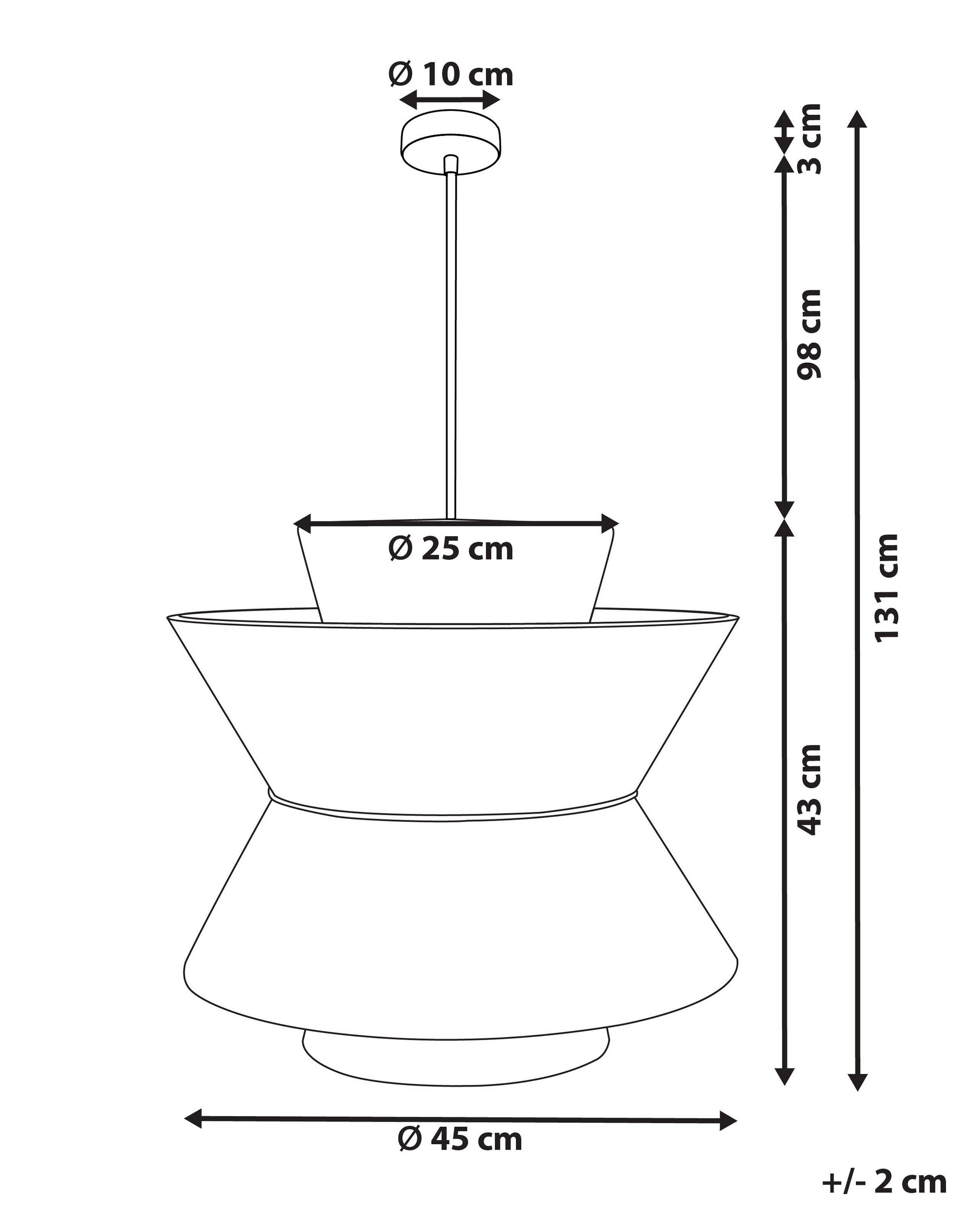 Beliani Lampe suspension en Paille Boho TELAMBA  