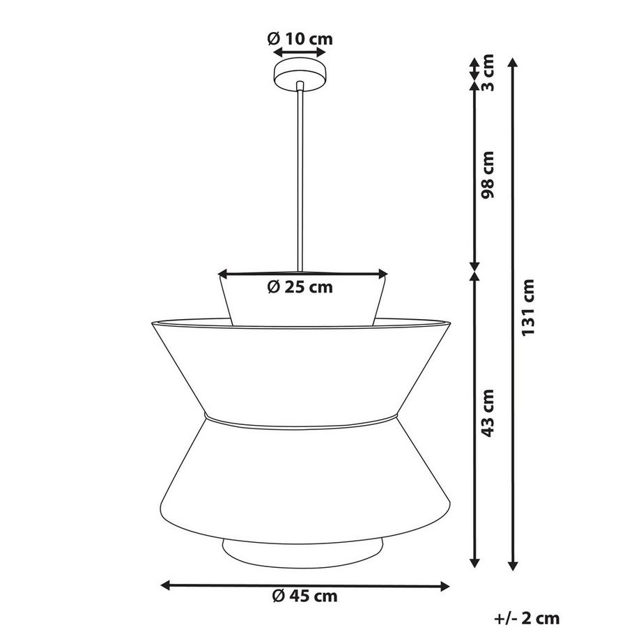 Beliani Lampe suspension en Paille  TELAMBA  
