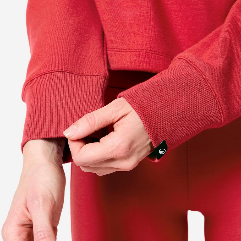 DOMYOS  Sweat-shirt femme crop confortable extensible 