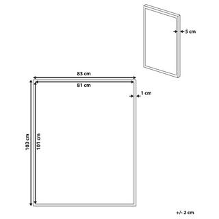 Beliani Stampa su tela en Tessuto Moderno PULSANO  