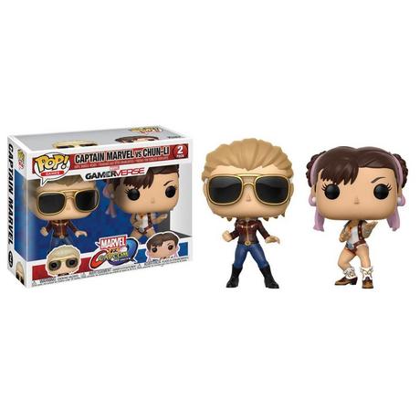 Funko  Marvel vs Capcom Infinite POP! Games Vinyl Figuren erPack Captain Marvel vs ChunLi 