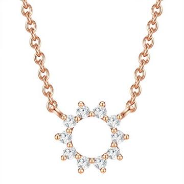 Halskette Blume/Kreis