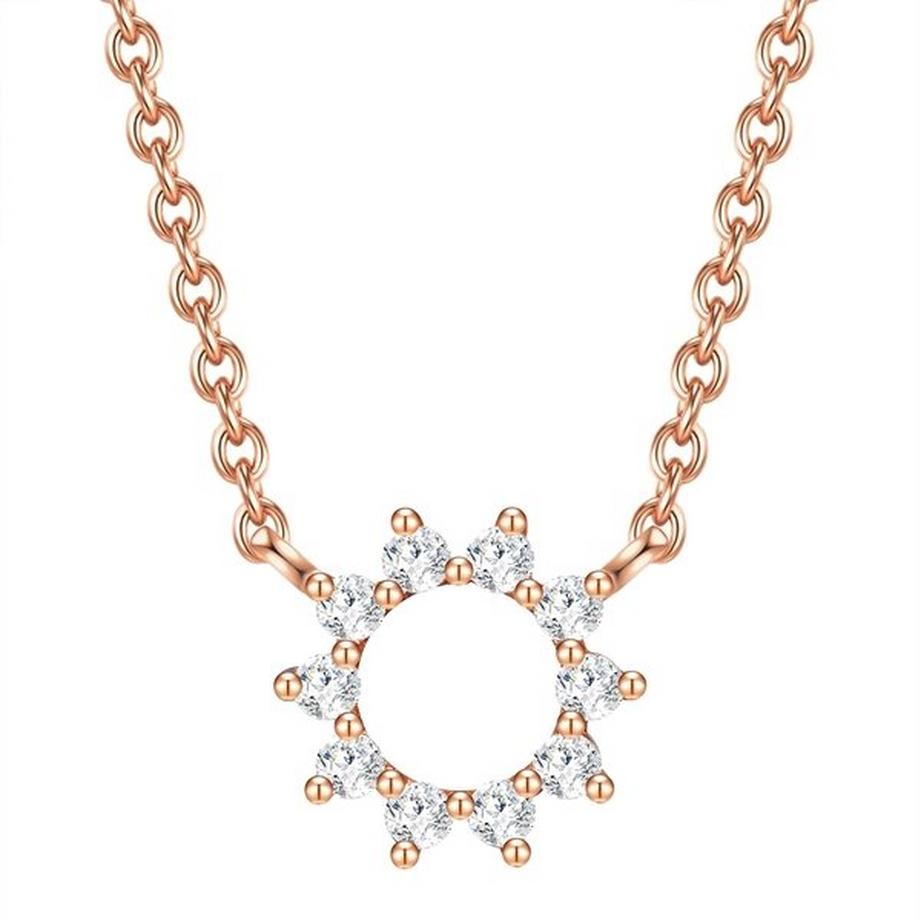 Femme Collier en argent Fleur/Cercle