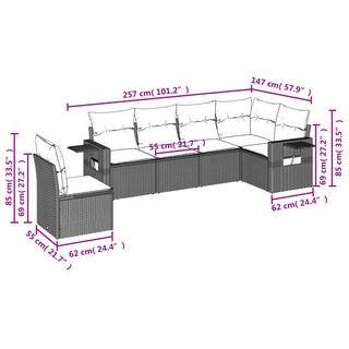 VidaXL Garten sofagarnitur poly-rattan  