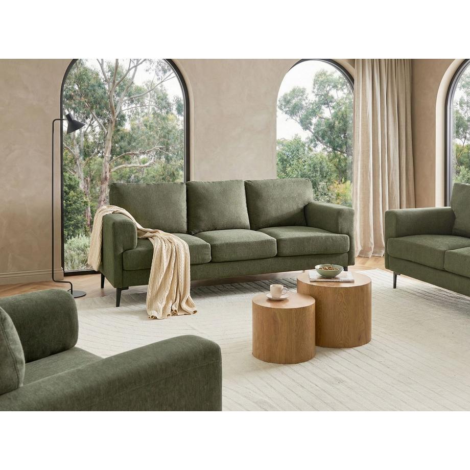 Beliani Canapé 3 places en Tissu Moderne LOUSTO  
