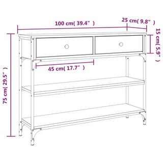 VidaXL Table console bois d'ingénierie  