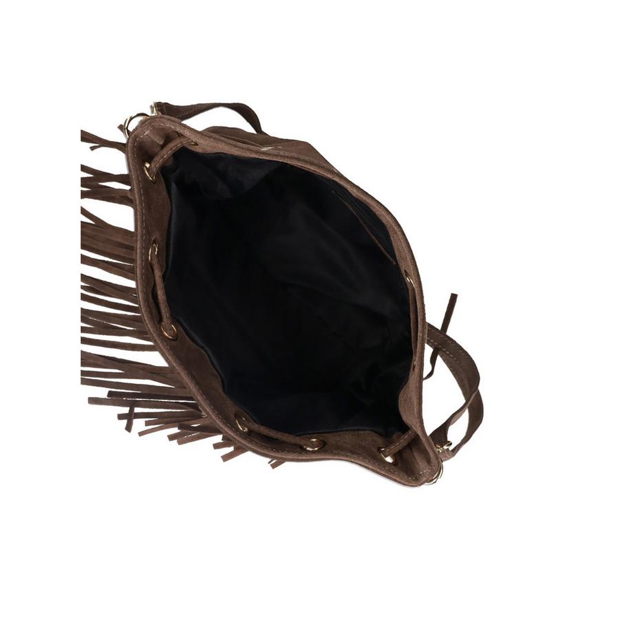 Gave Lux Sac seau Umbria Plus en daim avec franges  