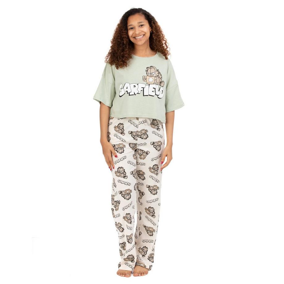 Garfield Schlafanzug Mit Langer Hose  