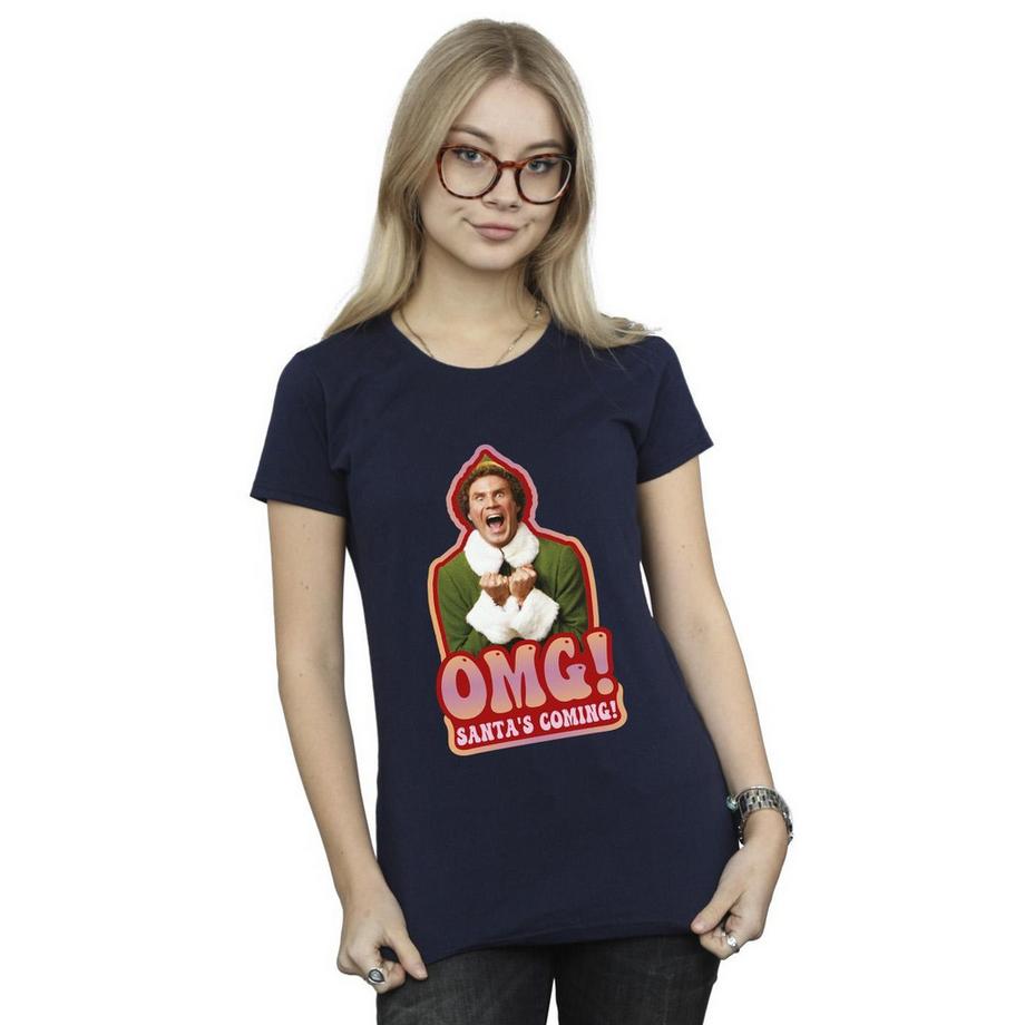 Elf T-shirt Santas Coming  