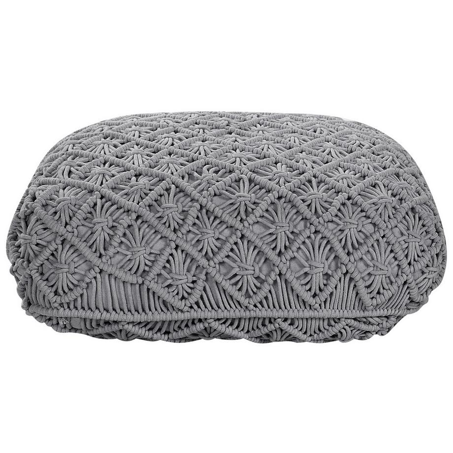 Beliani Pouf en Coton Boho BERRECHID  