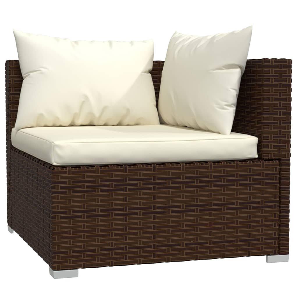 VidaXL set lounge giardino Polirattan  