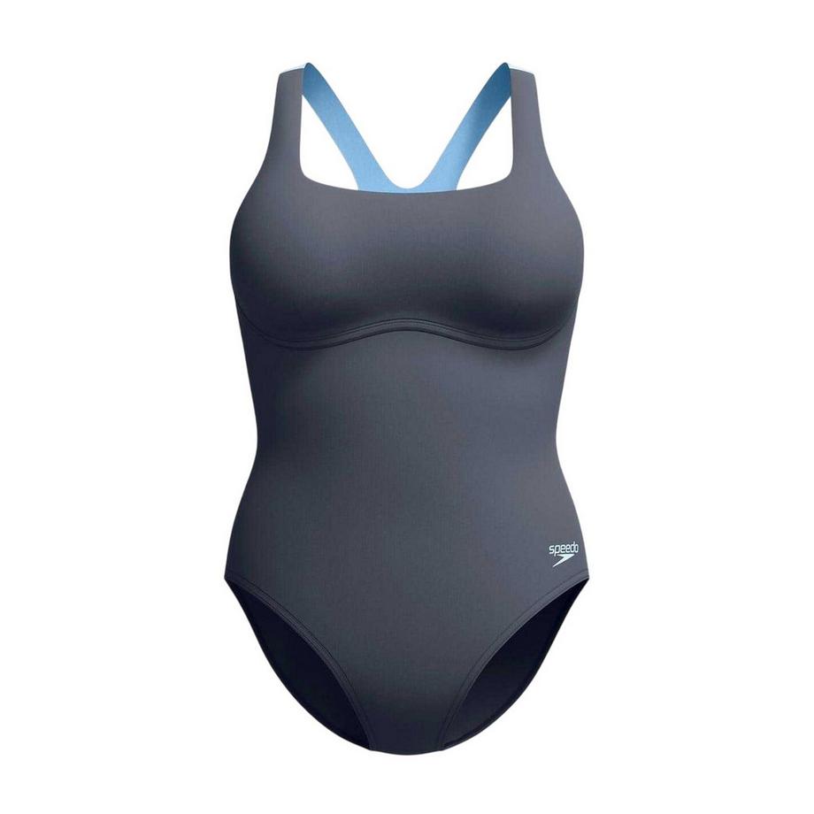 Maillot De Bain Uni 1 Pièce À Col Carré