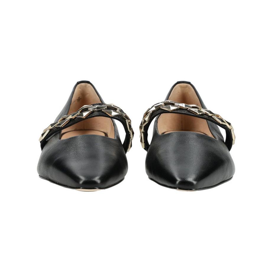 Peter Kaiser Spitz zulaufende Ballerinas mit dekorativem Riemen  