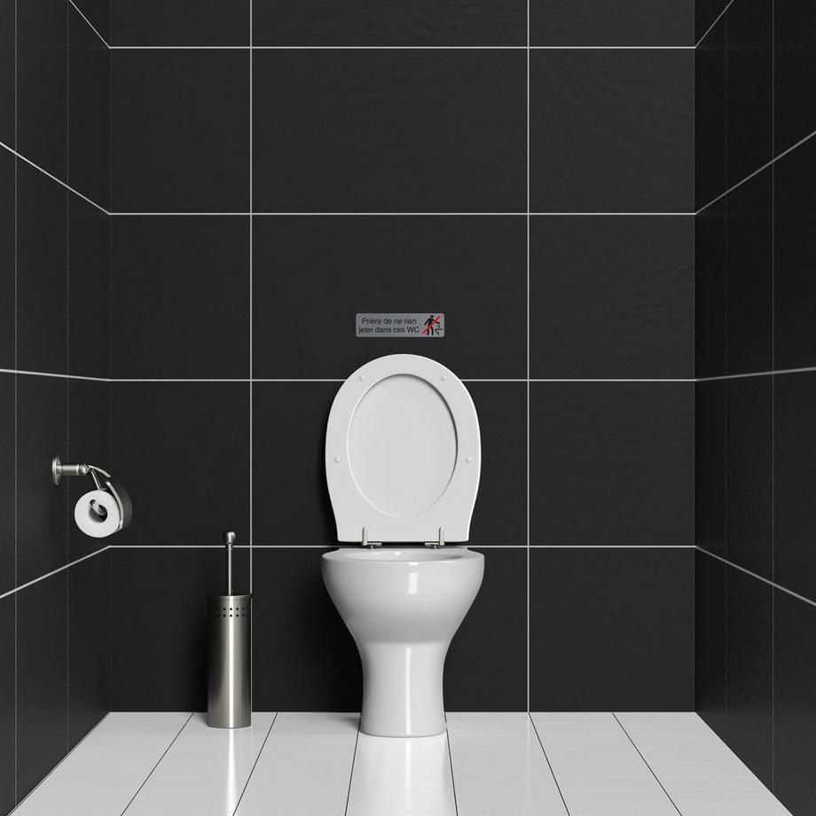 Exacompta Plaque nichts in diese wc de werfen FR  