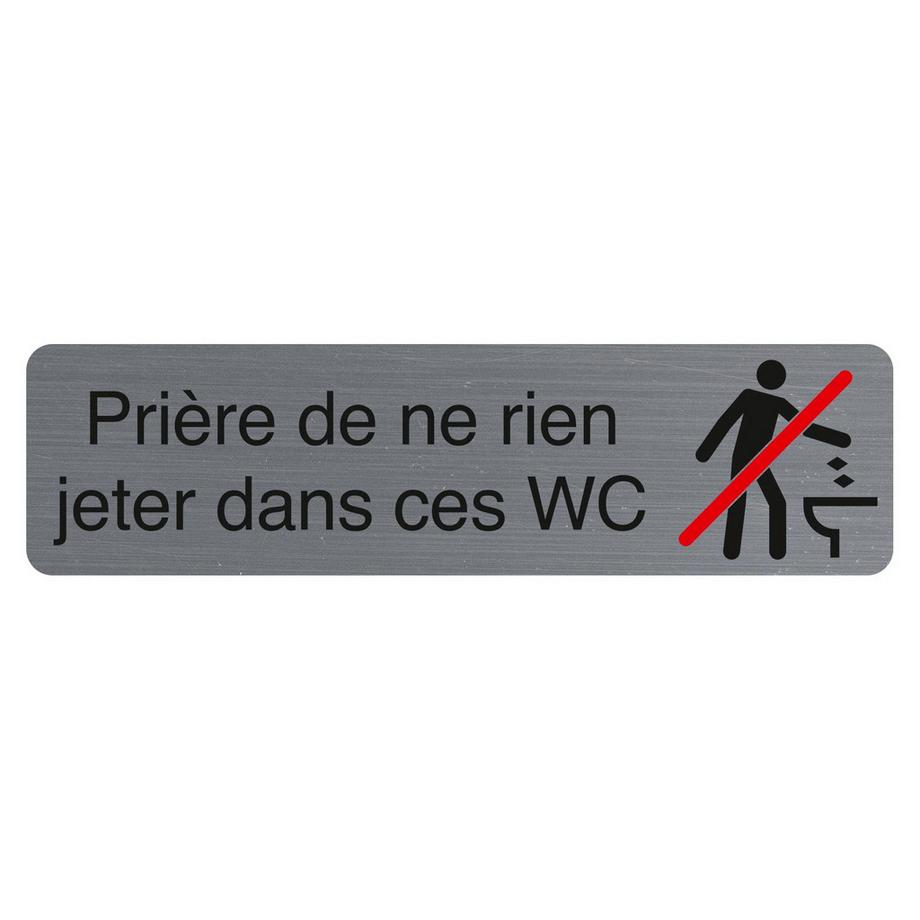Plaque nichts in diese wc de werfen FR
