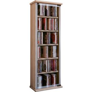 VCM Holz CD DVD Stand Regal Schrank Aufbewahrung Standregal Ständer Classic Glastür  