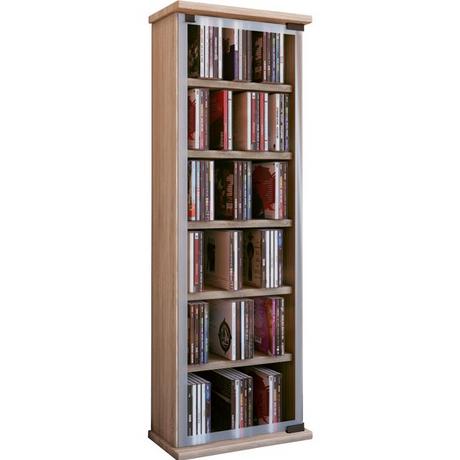 VCM Holz CD DVD Stand Regal Schrank Aufbewahrung Standregal Ständer Classic Glastür  