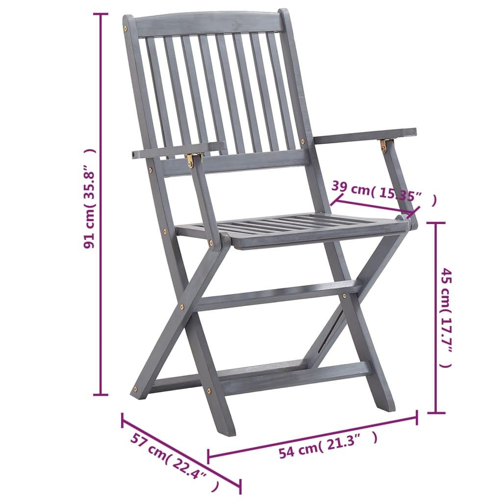 VidaXL Chaise d'extérieur bois d'acacia  