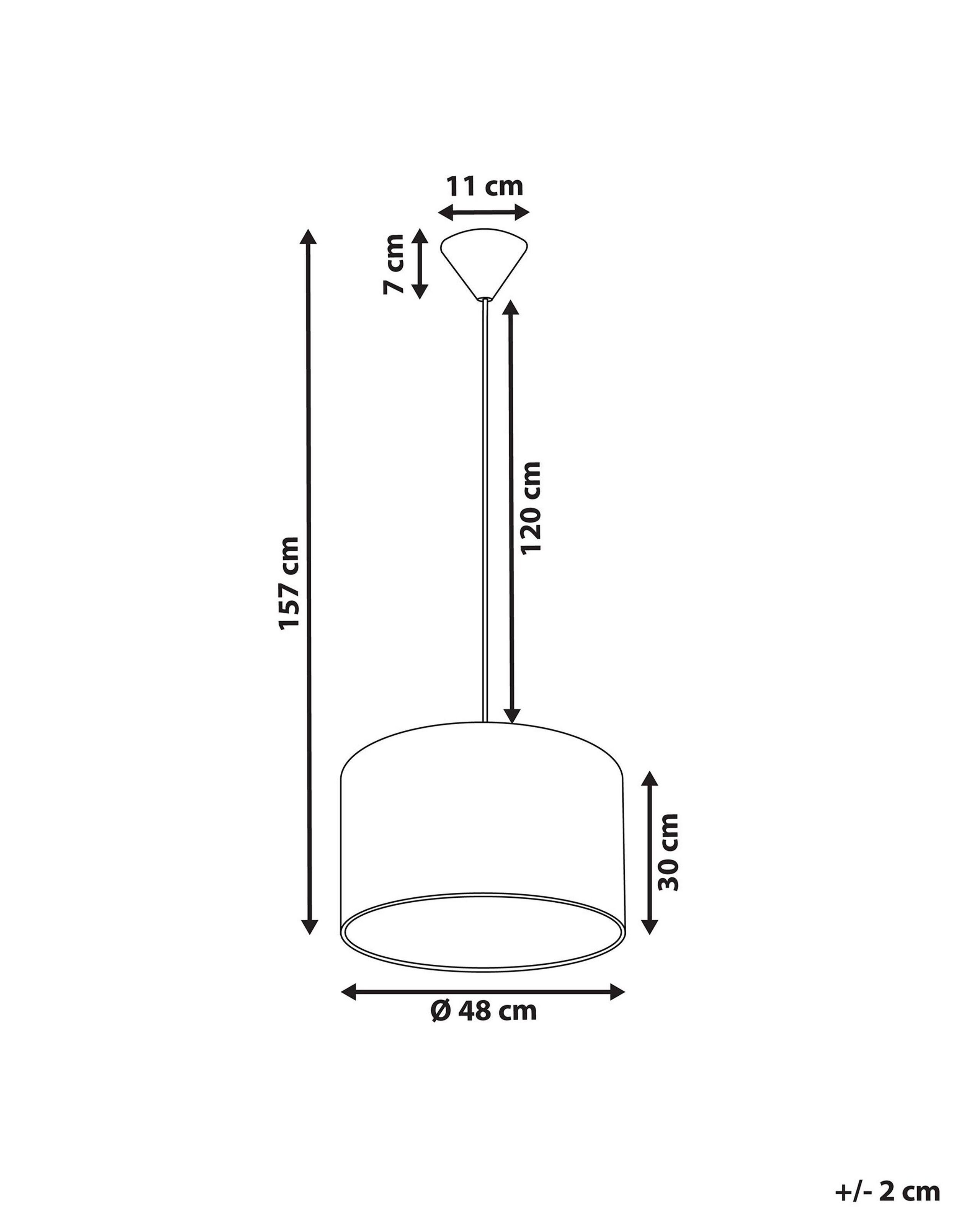 Beliani Lampe suspension en Polyester Traditionnel LOVU  