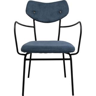 KARE Design Chaise avec accoudoirs Viola bleu  