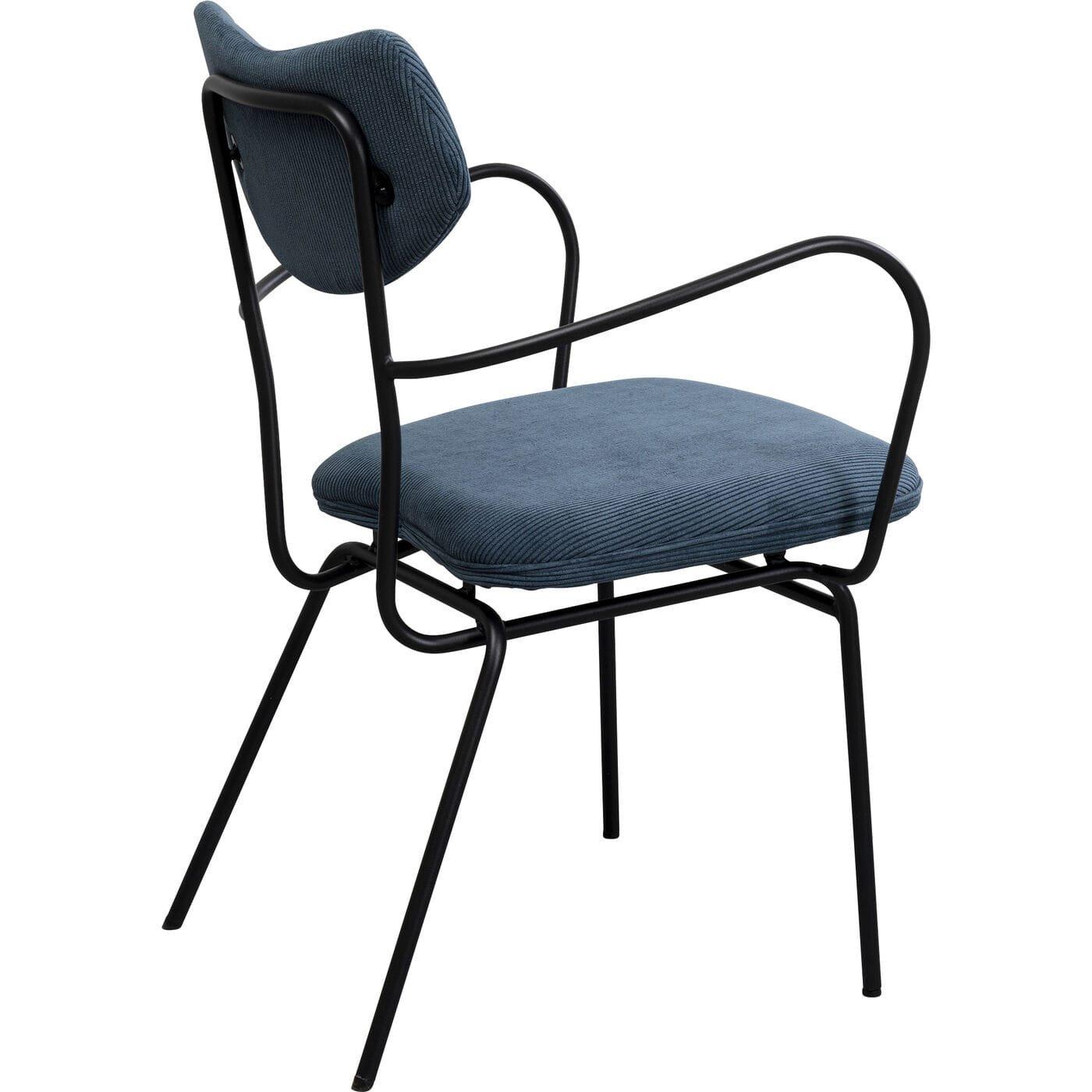 KARE Design Chaise avec accoudoirs Viola bleu  
