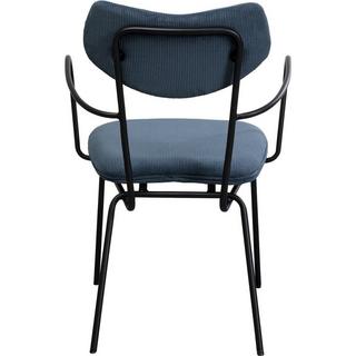 KARE Design Chaise avec accoudoirs Viola bleu  