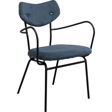 Chaise avec accoudoirs Viola bleu