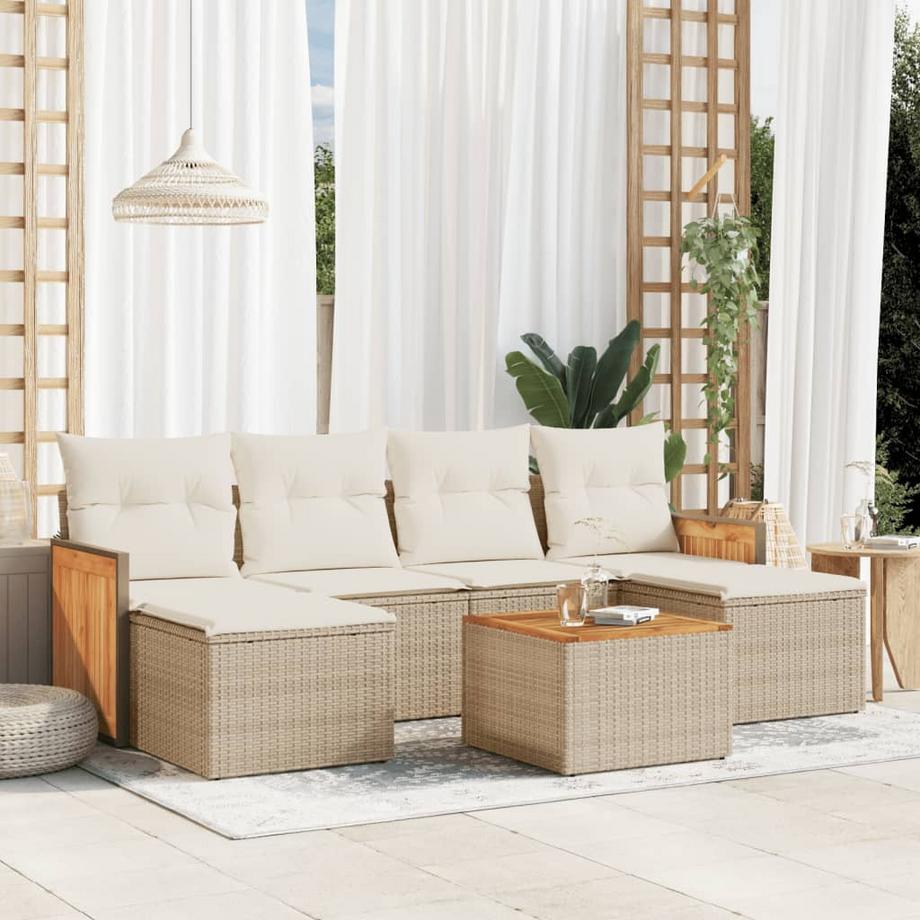 VidaXL Ensemble de canapés de jardin rotin synthétique  