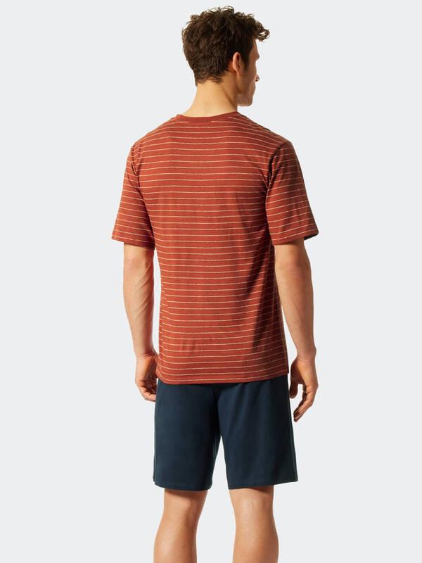 Schiesser Fashion Gestreifter V-Ausschnitt Pyjama  