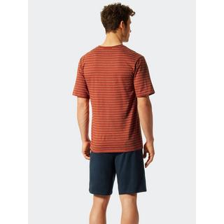 Schiesser Fashion Gestreifter V-Ausschnitt Pyjama  