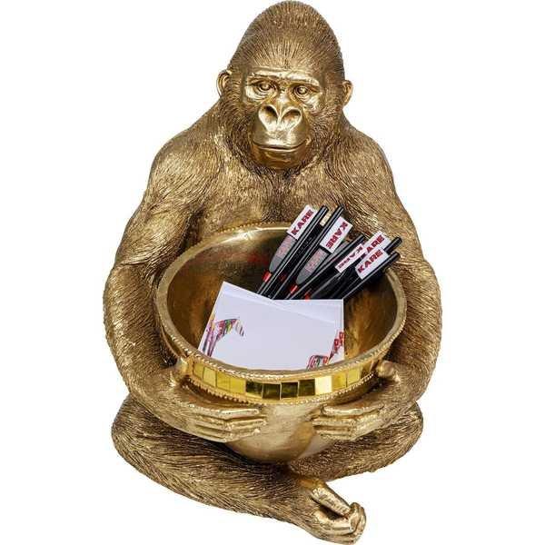 KARE Design Figurine décorative Gorilla Holding Bowl or  