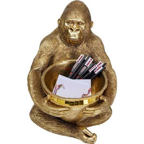 KARE Design Figurine décorative Gorilla Holding Bowl or  