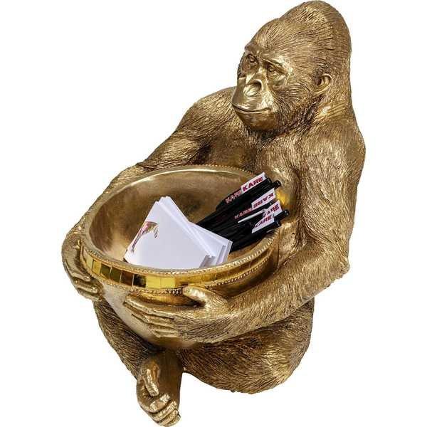 KARE Design Figurine décorative Gorilla Holding Bowl or  