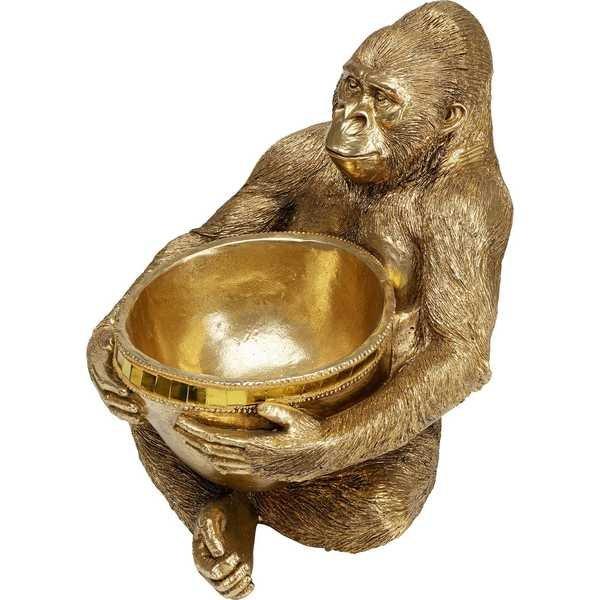 KARE Design Figurine décorative Gorilla Holding Bowl or  