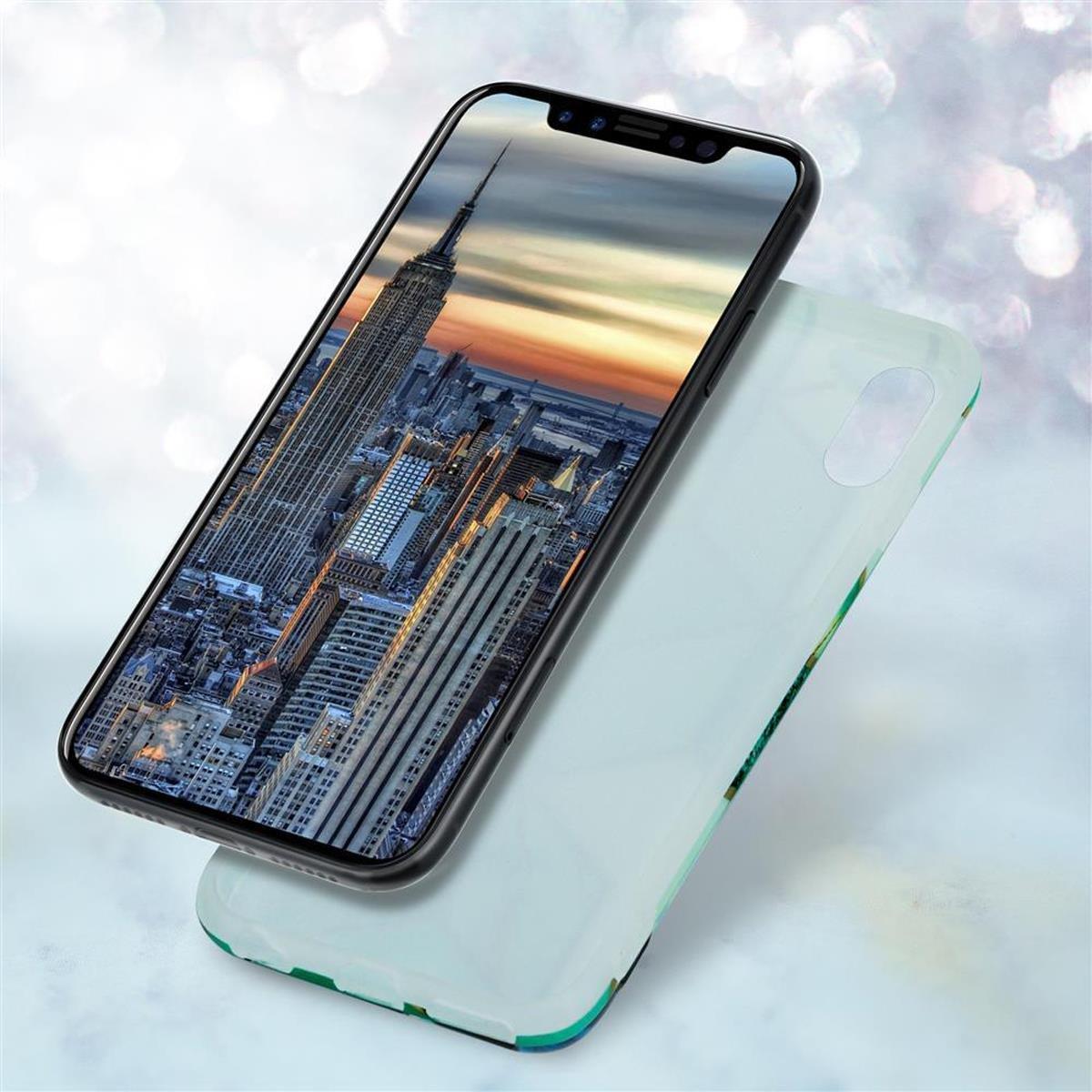 Cadorabo  Housse compatible avec Apple iPhone X / XS - Coque de protection en silicone TPU avec motif mosaïque 