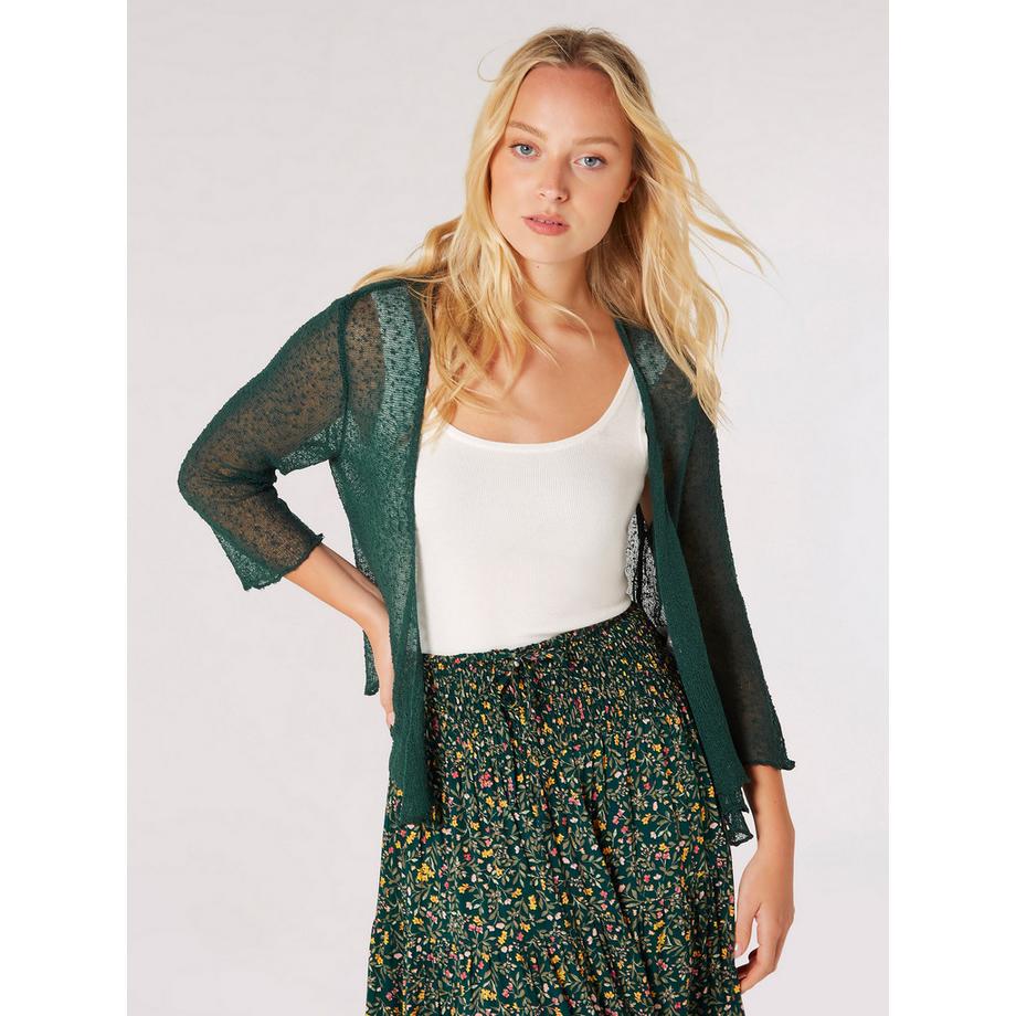 Popcorn-Strickjacke